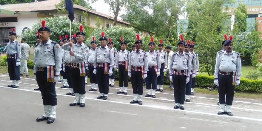 Uniformed VSPL personnel on parade